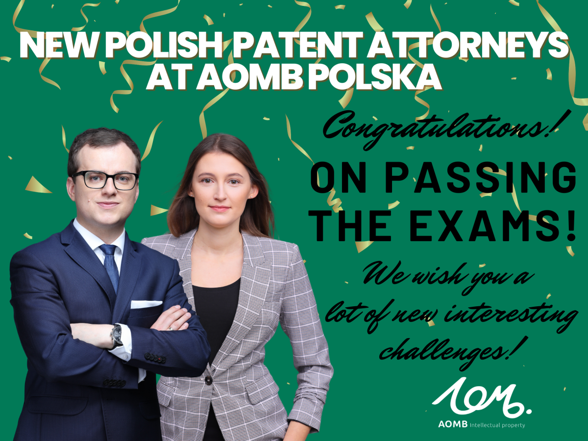 Nowi polscy rzecznicy patentowi w Kancelarii AOMB Polska