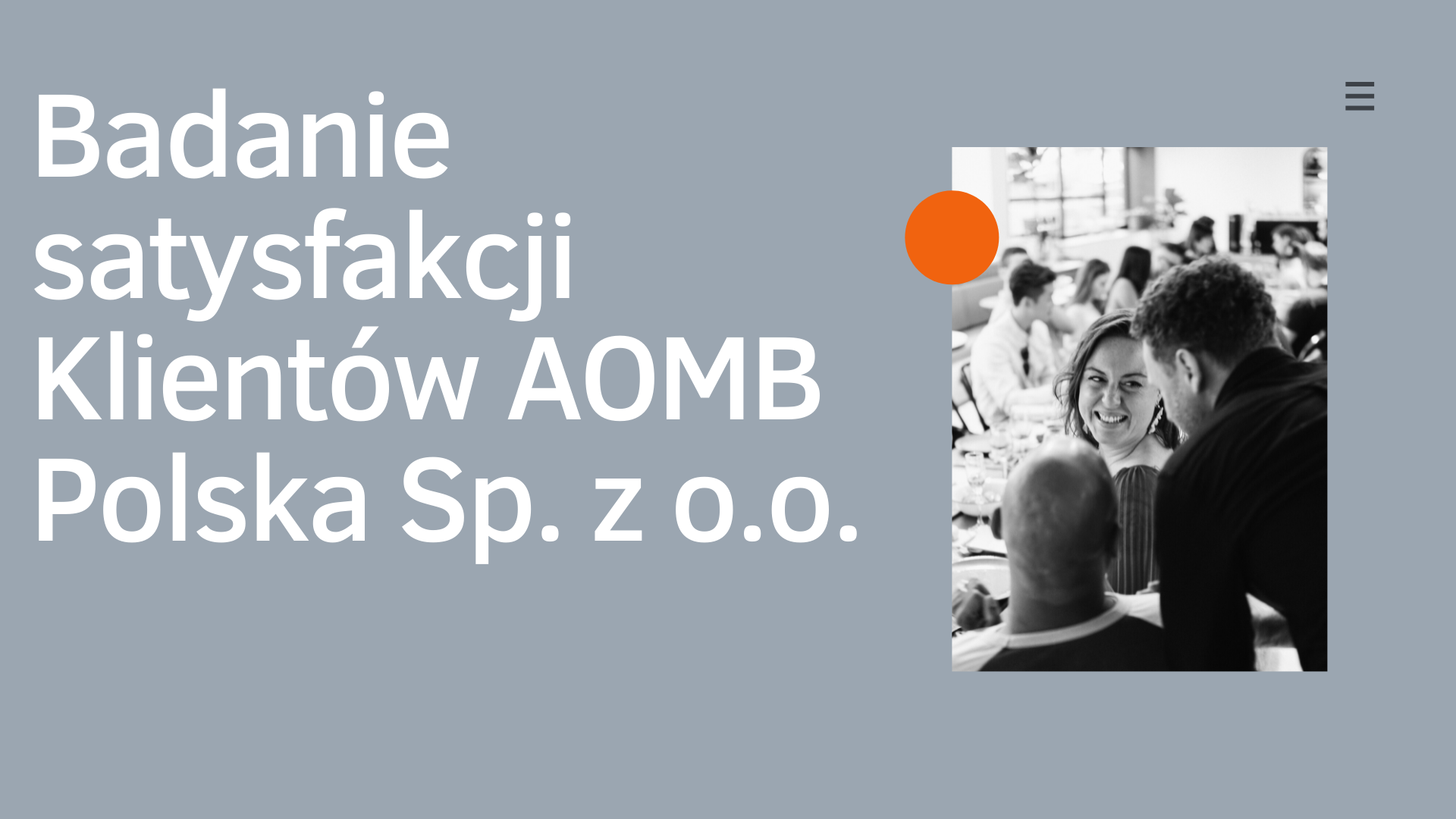 Badanie satysfakcji Klientów AOMB Polska Sp. z o.o.