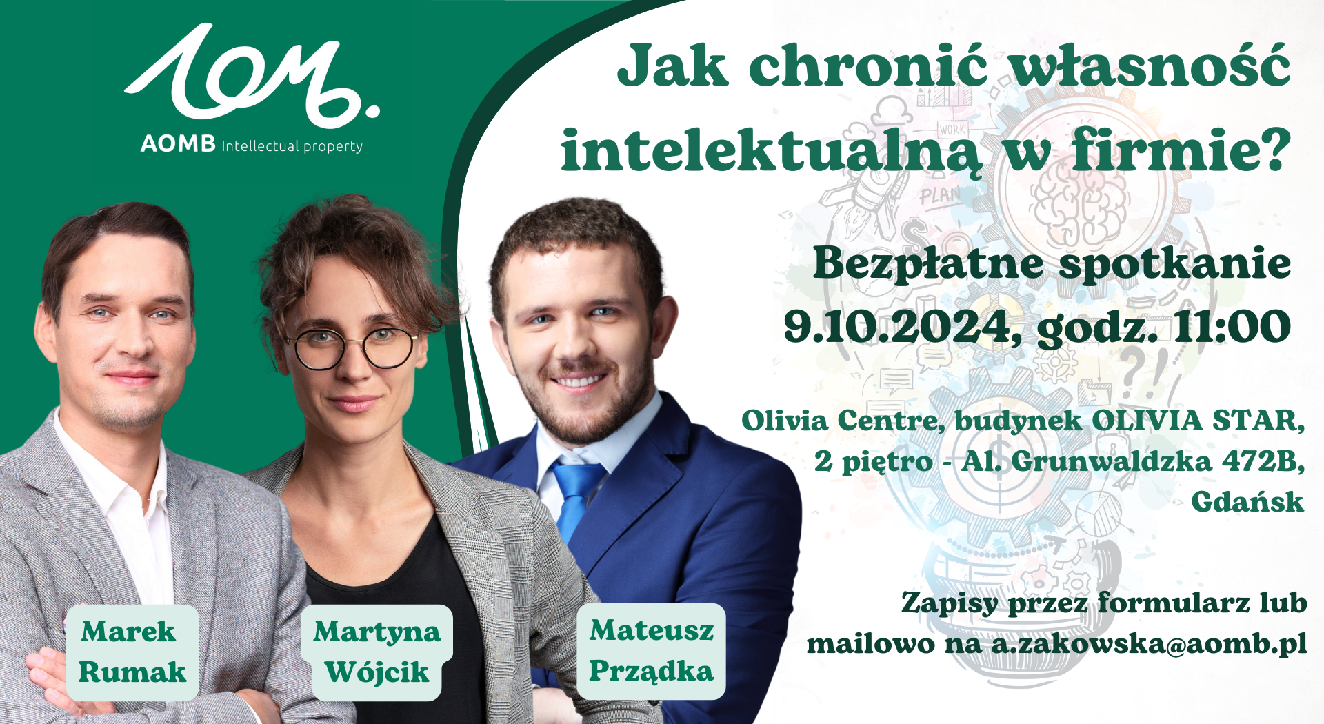 Jak chronić własność intelektualną w firmie? Spotkanie 9 października 2024 r. w  Gdańsku!